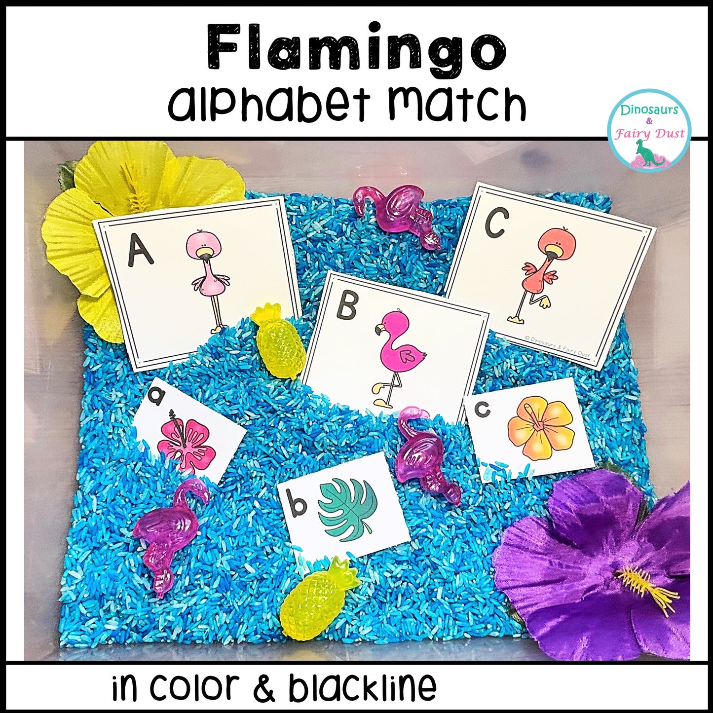 Flamingo Alphabet Match Activity Cards