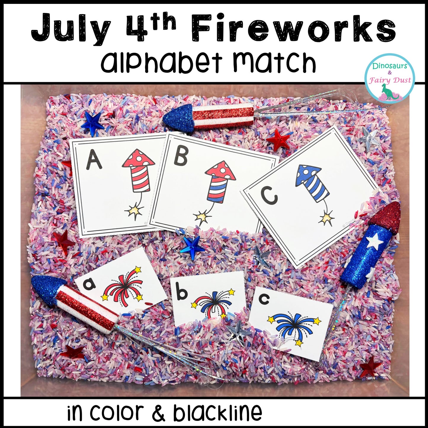 Independence Day Alphabet Match Activity Cards