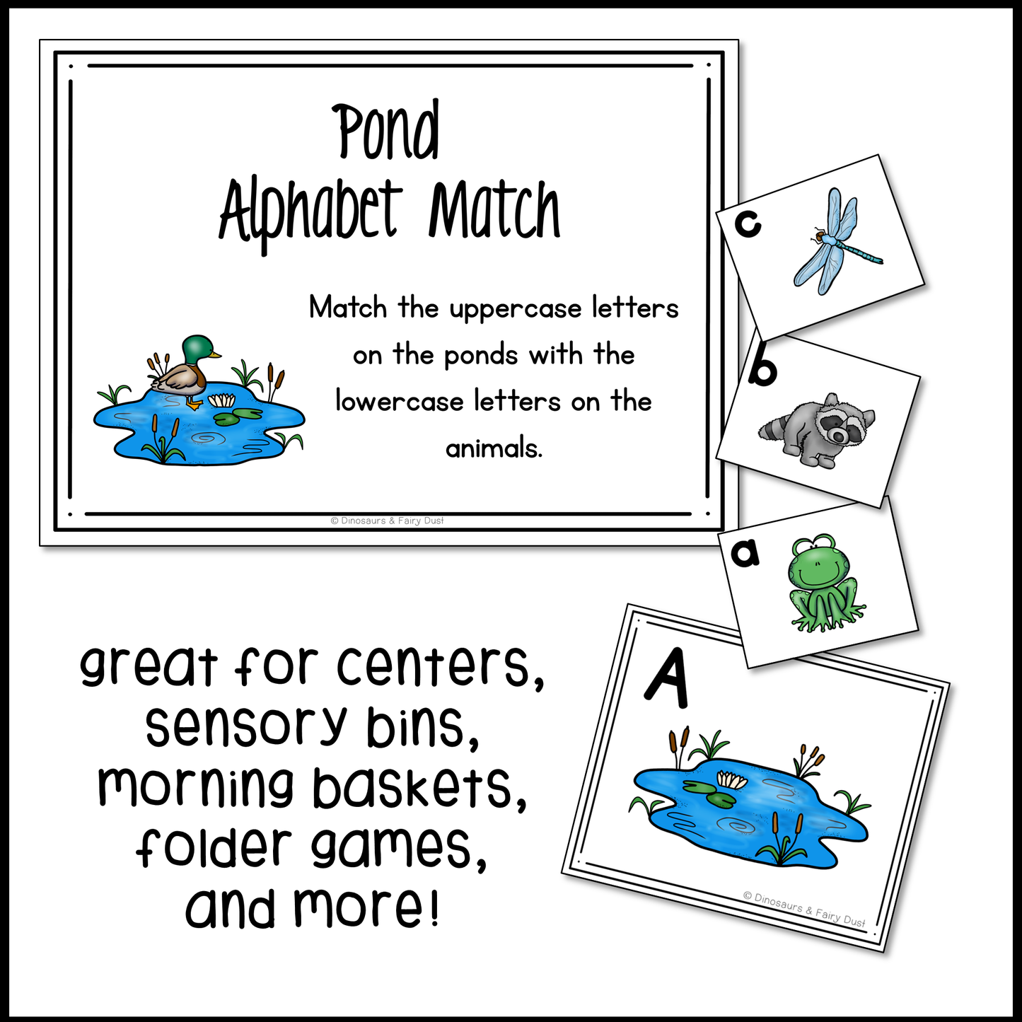 Pond Alphabet Match Activity Cards