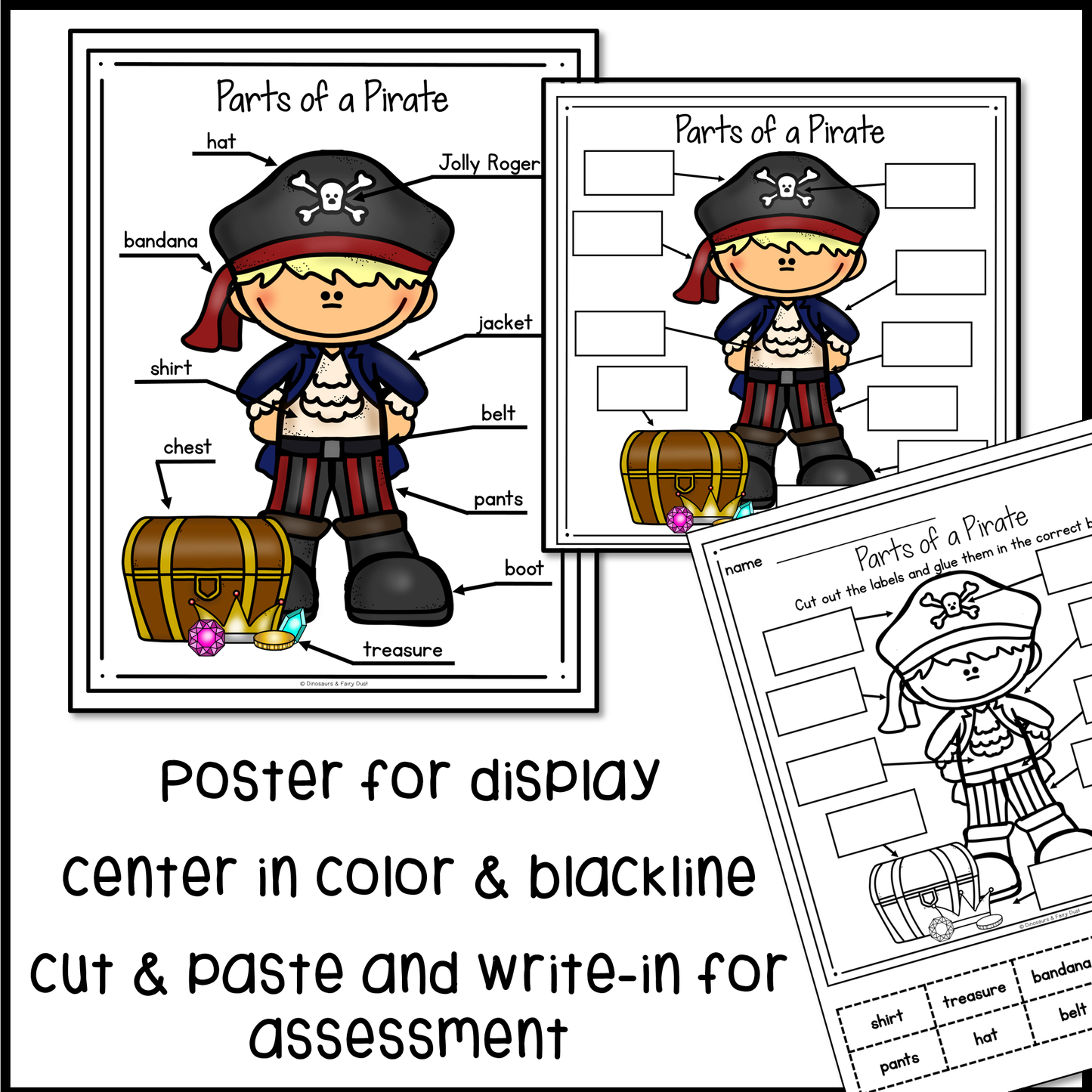 Parts of a Pirate Labeling Activity