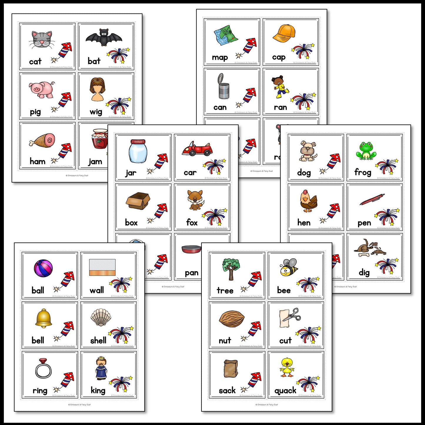 Independence Day Rhyming Match Activity Cards