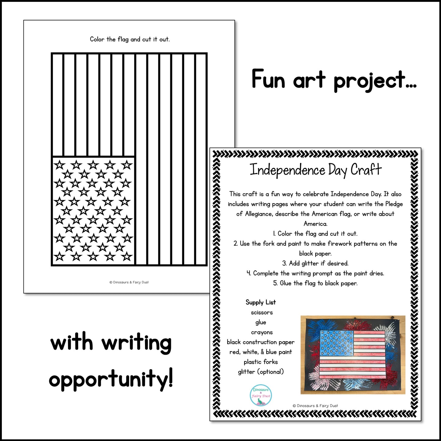 Independence Day American Flag Craft