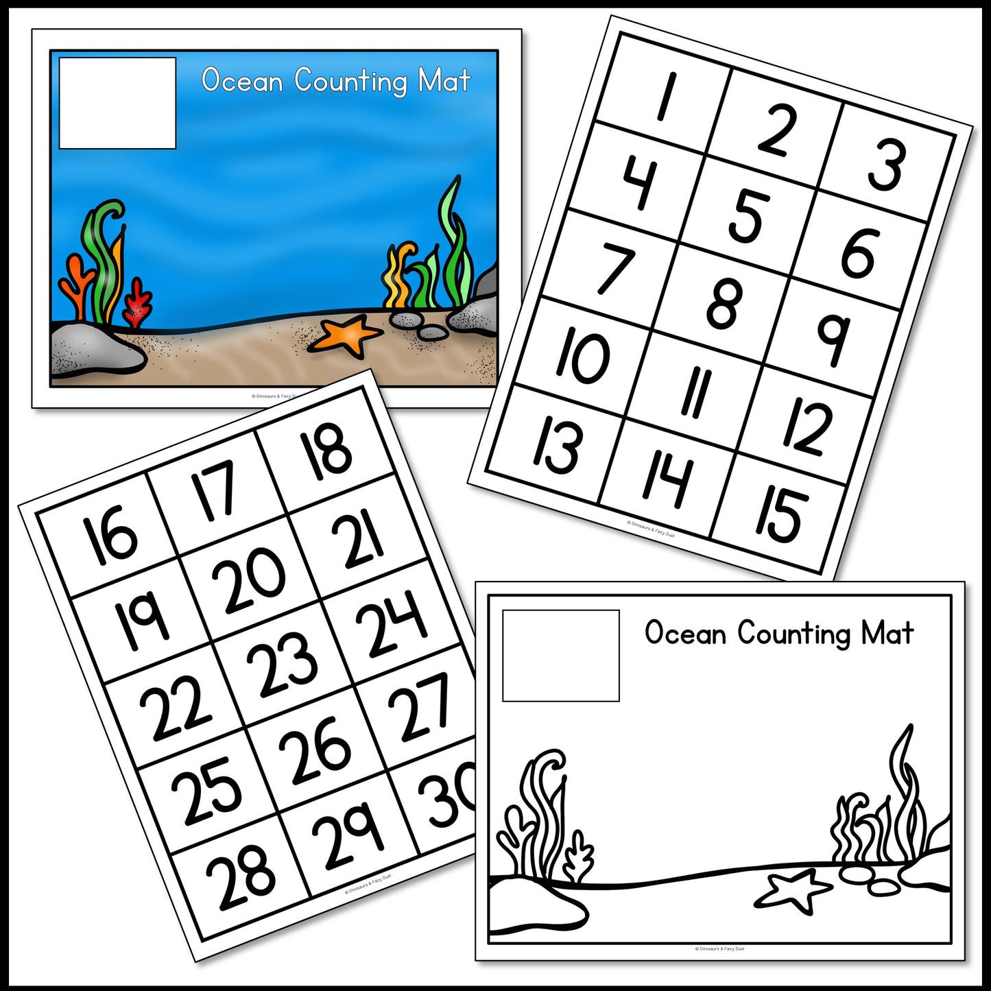 Ocean Counting Mat