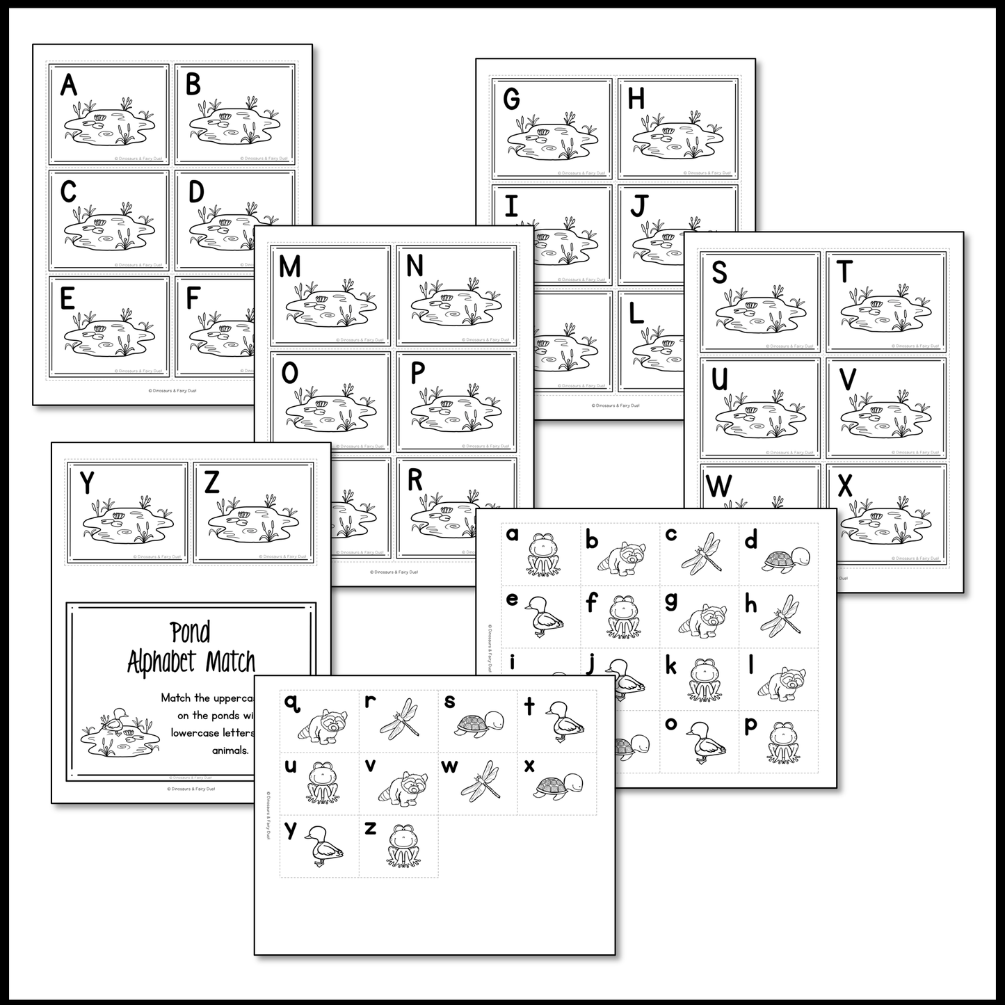 Pond Alphabet Match Activity Cards
