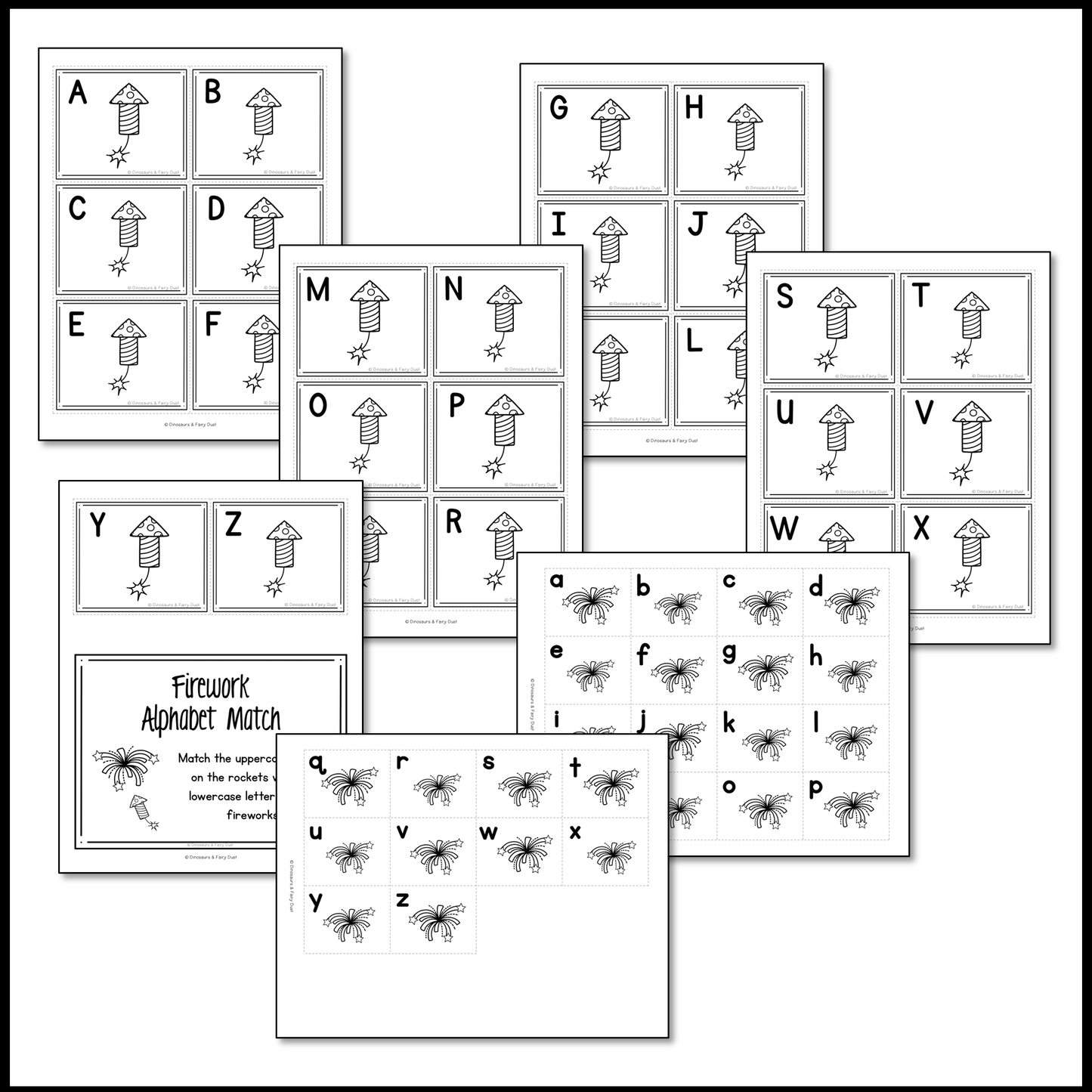Independence Day Alphabet Match Activity Cards