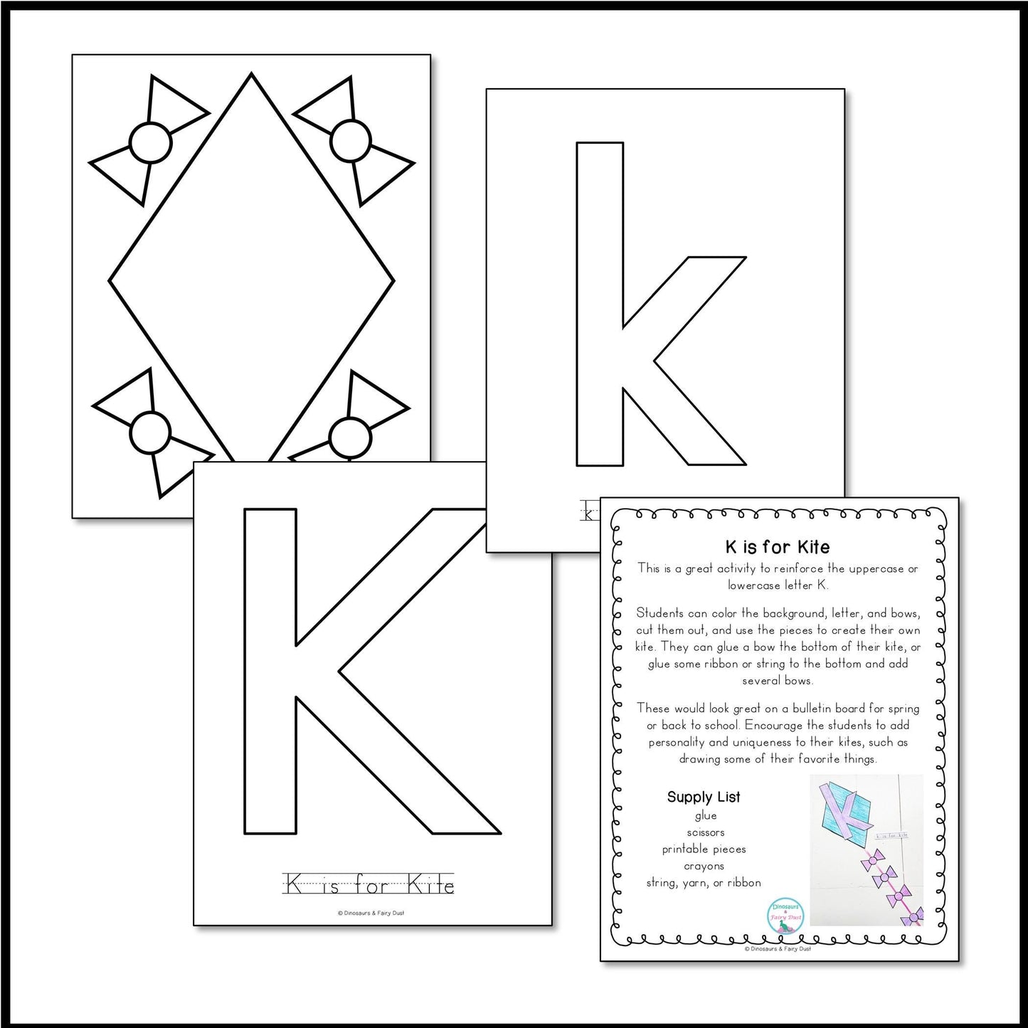 K is for Kite Letter Craft