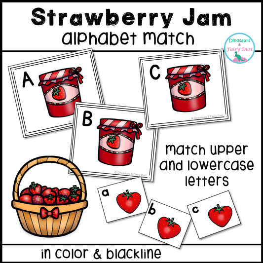 Strawberry Jam Alphabet Match Activity Cards