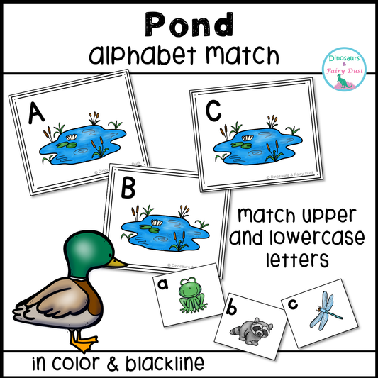 Pond Alphabet Match Activity Cards