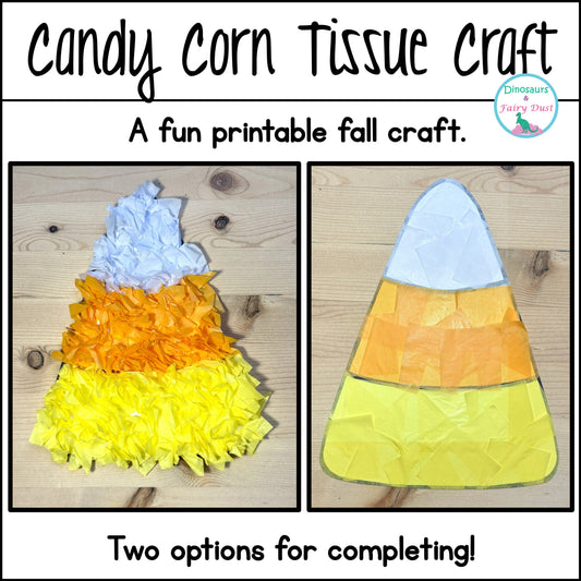 Candy Corn Tissue Paper Craft
