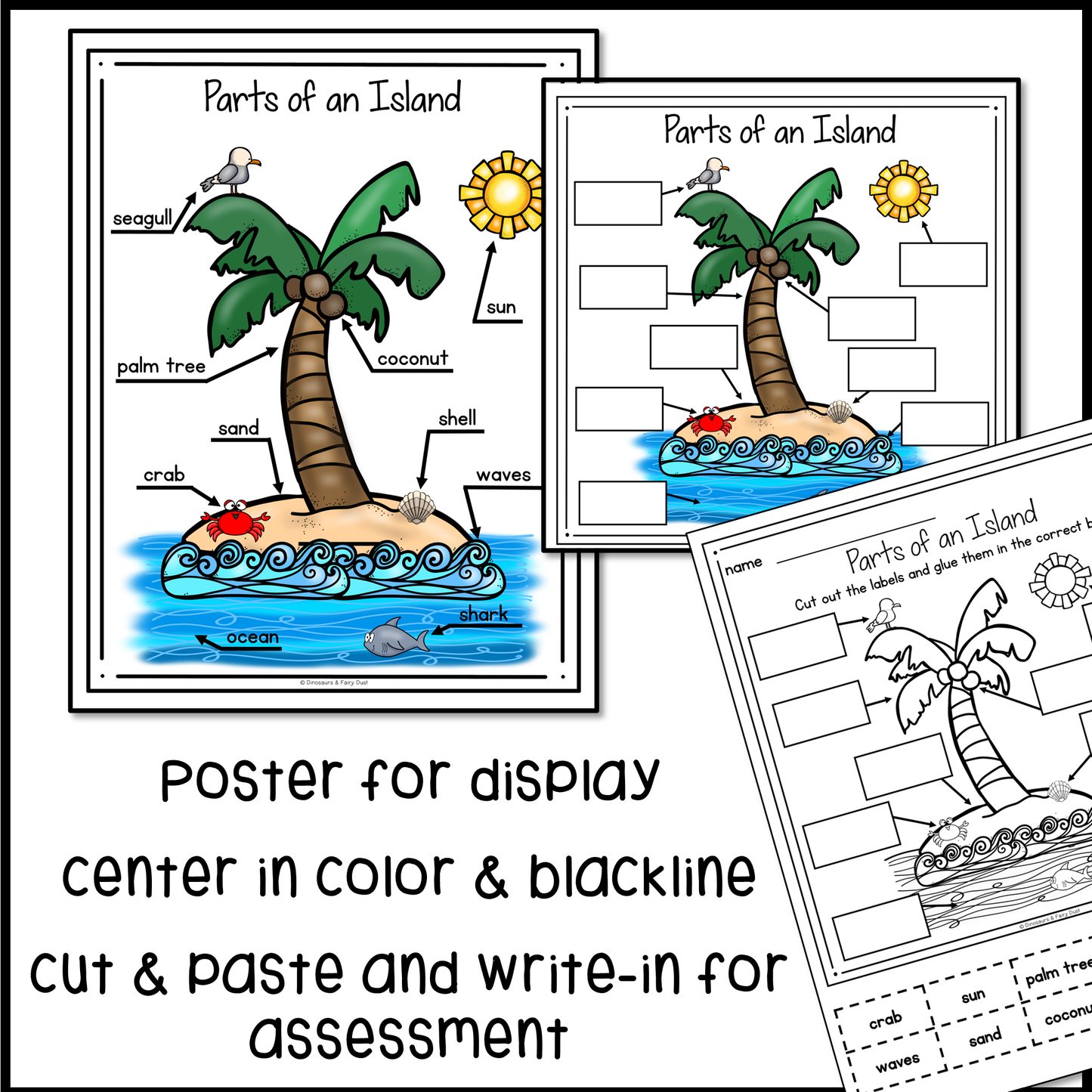 Parts of an Island Labeling Activity
