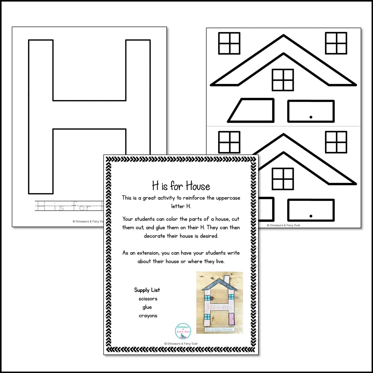 H is for House Letter Craft