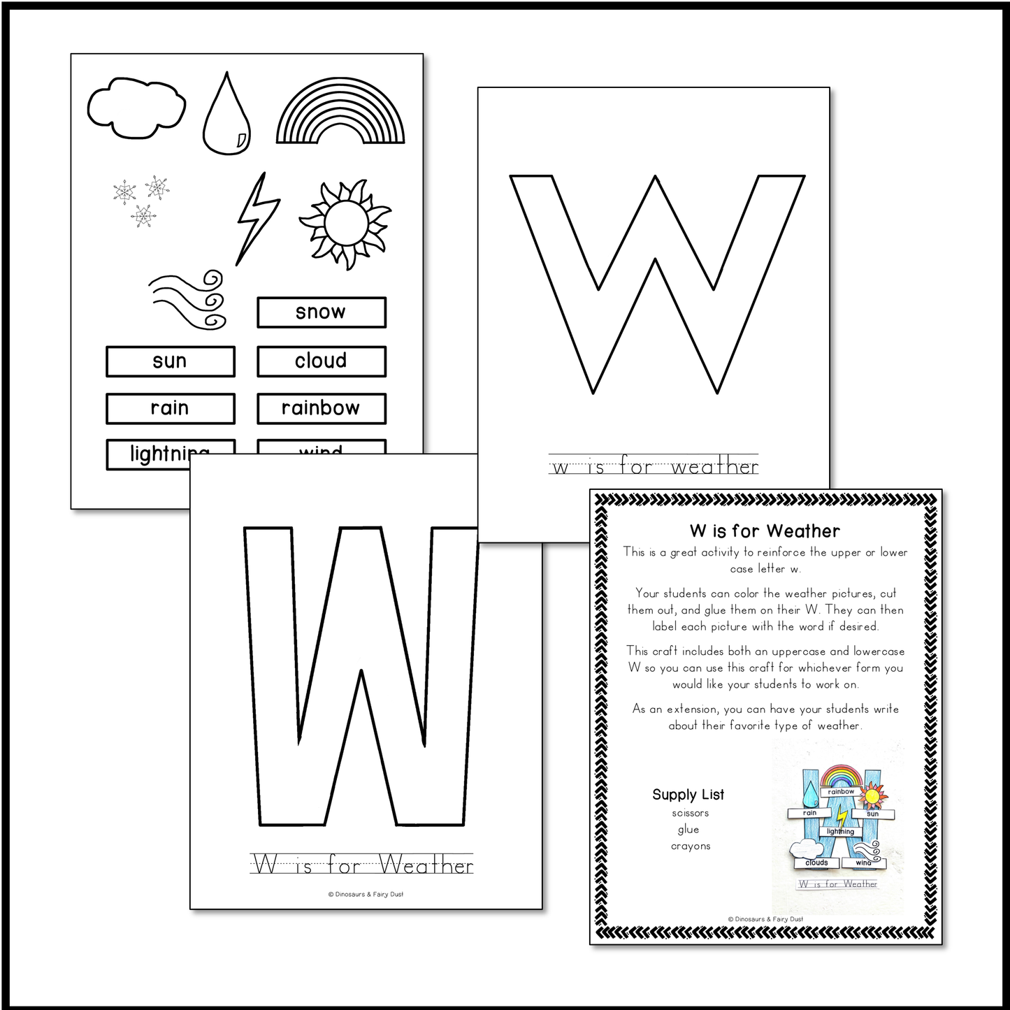 W is for Weather Letter Craft