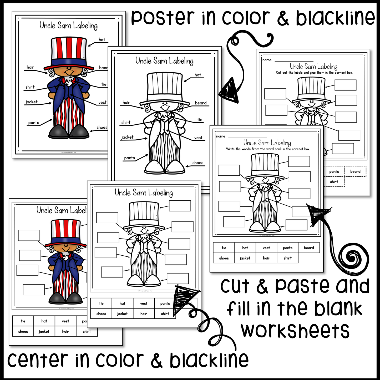 Uncle Sam Labeling Activity