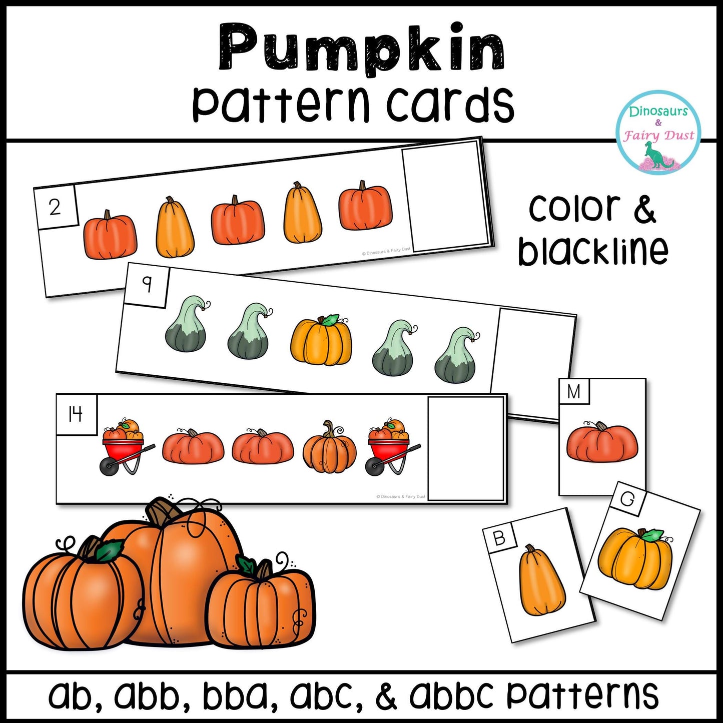 Fall Pumpkin Pattern Cards