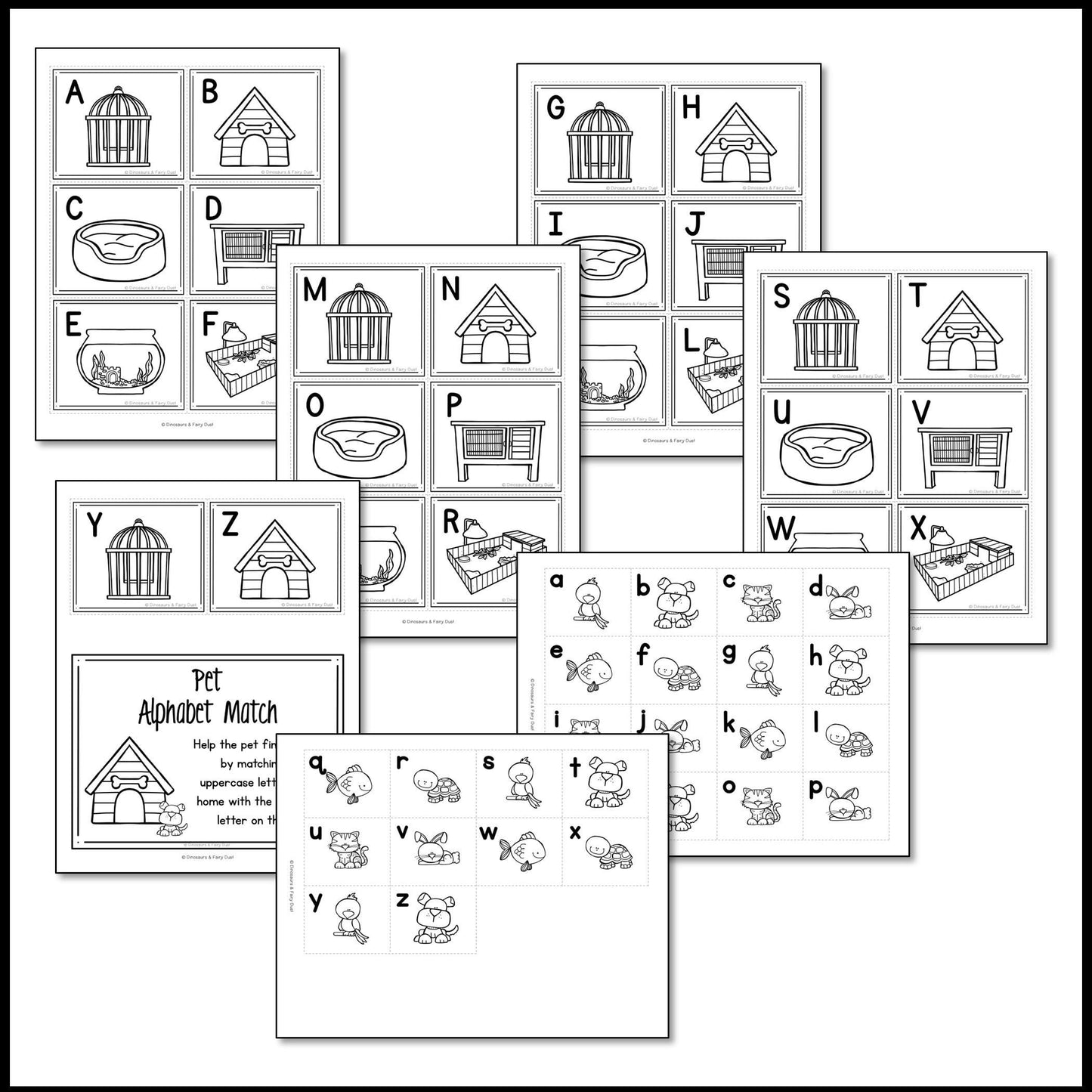 Pet Alphabet Match Activity Cards